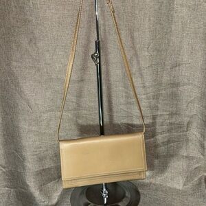 The SAK Envelope Tan Leather Small Shoulder Bag